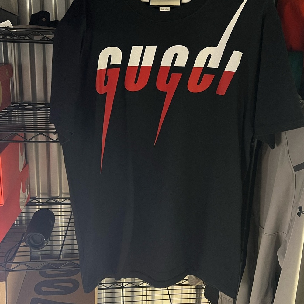 Gucci Black and Red Short Sleeve Tee